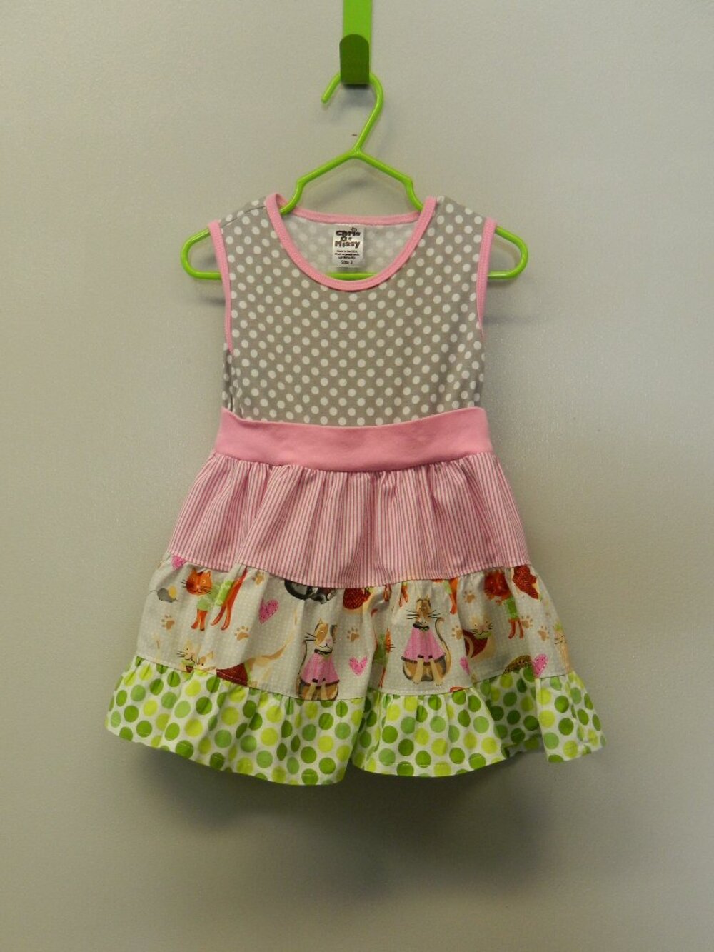 Girls size 2 Tiered Dress Cats in Sweaters Chris n Missy